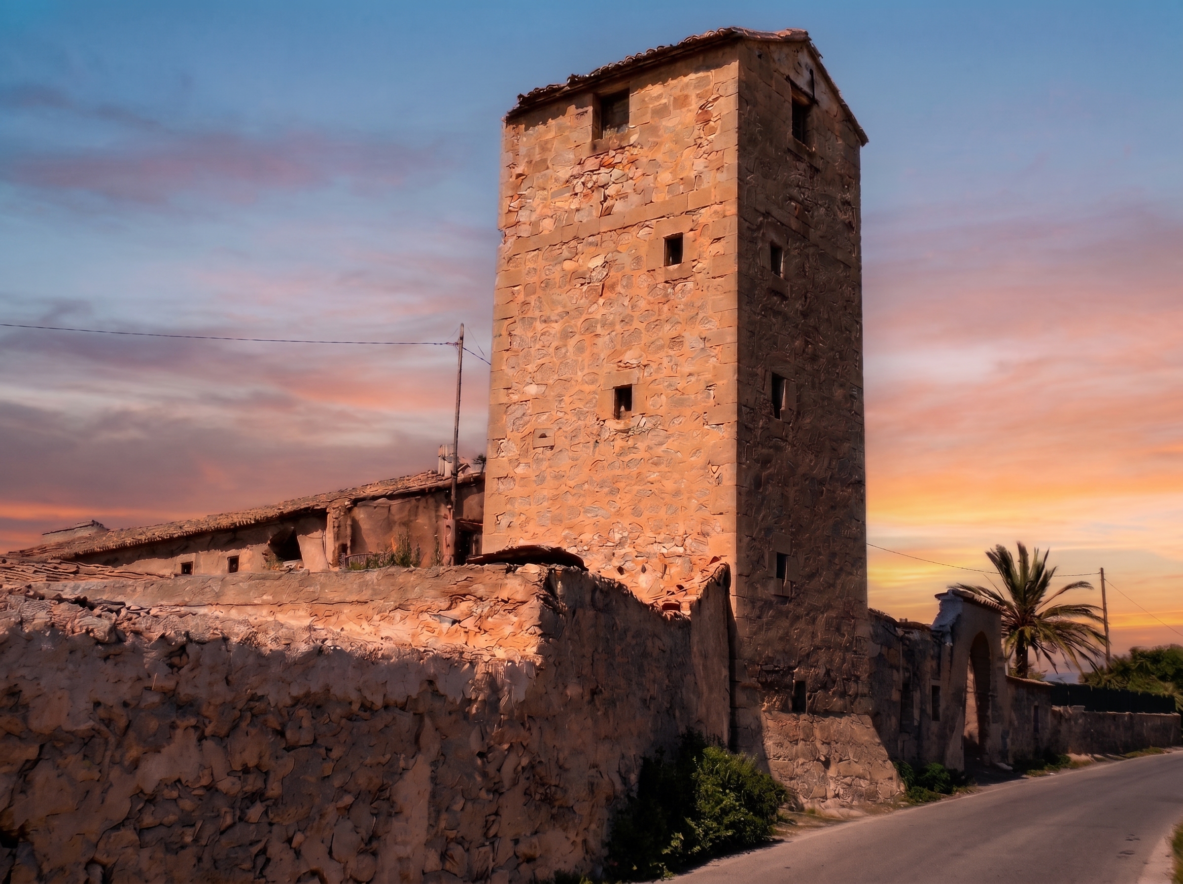 Torre Boter (Nº 15 en el mapa) al atardecer
