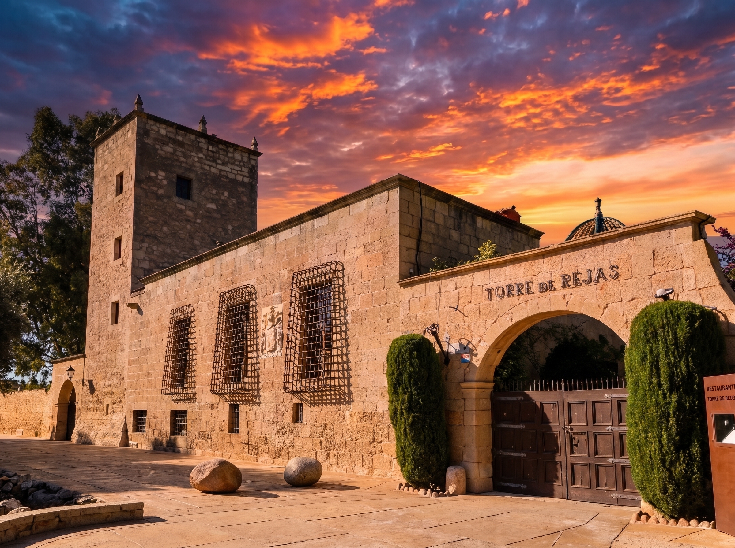 Torre de les Reixes (Nº 13 en el mapa) al atardecer