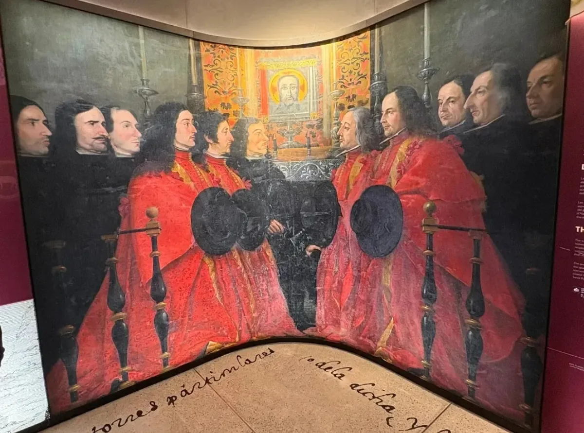 Pintura histórica de los jurats de Alicante expuesta en el Centro de Interpretación
